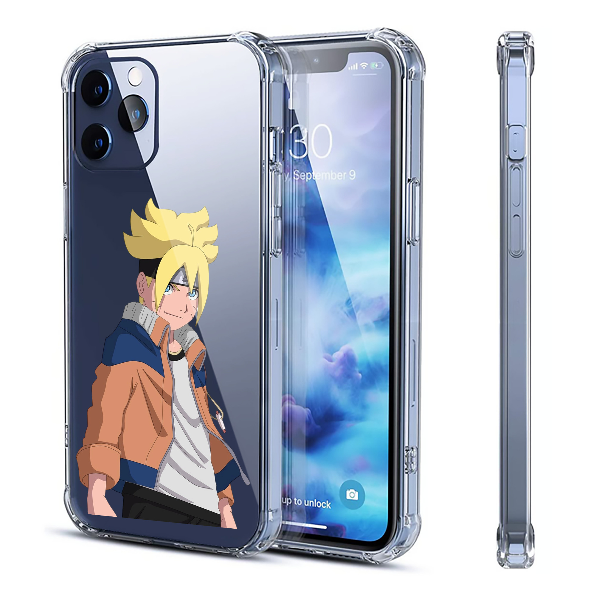 （画像用） NARUTO -ナルト- うずまき ナルト Uzumaki Naruto 【iPhone 12シリーズ対応】透明スマホケース（クリアソフトケース）